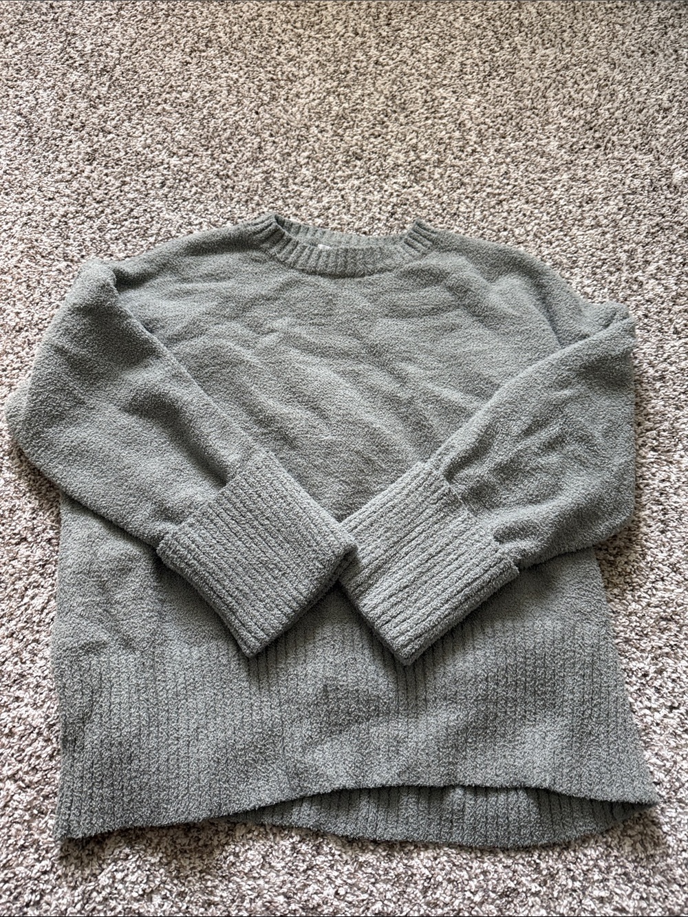 Cozy Crewneck Women's Sweater in Sage Green